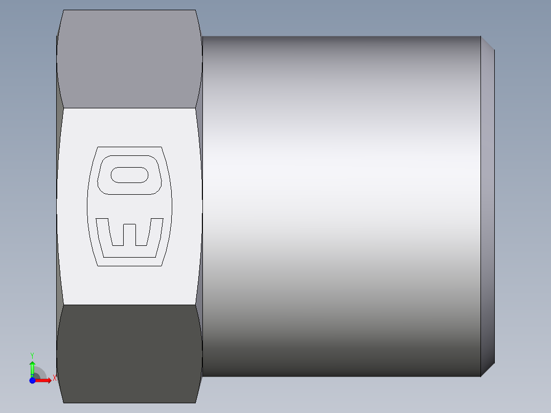卡套式工业通用硬管接头EO_Blanking_plug_for_tube_ends_ROV06SCFX前视图