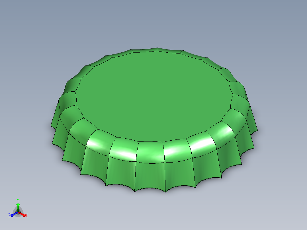 瓶盖、盖子(24)正等轴测图