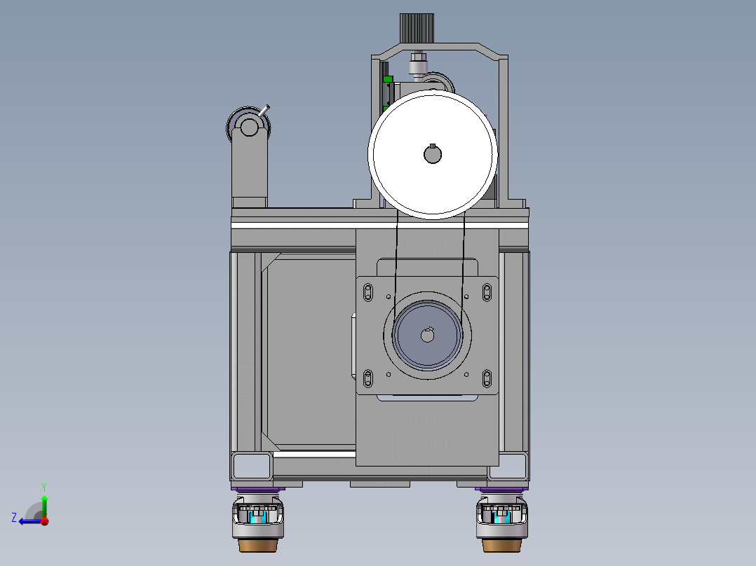 广告贴膜压合机sw18可编辑左视图