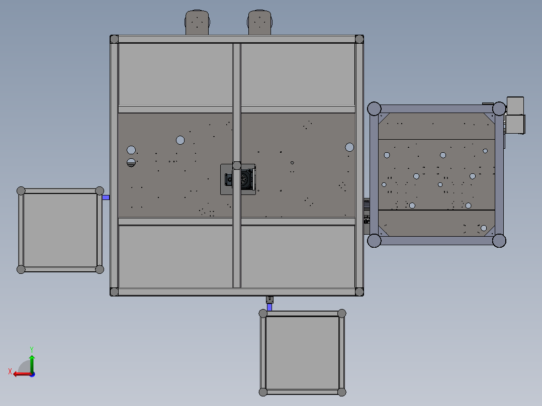 自动上料863充磁机（sw18可编辑+工程图+bom）后视图