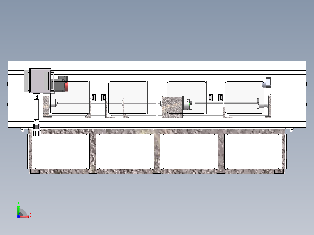 双工位深孔钻sw18可编辑前视图