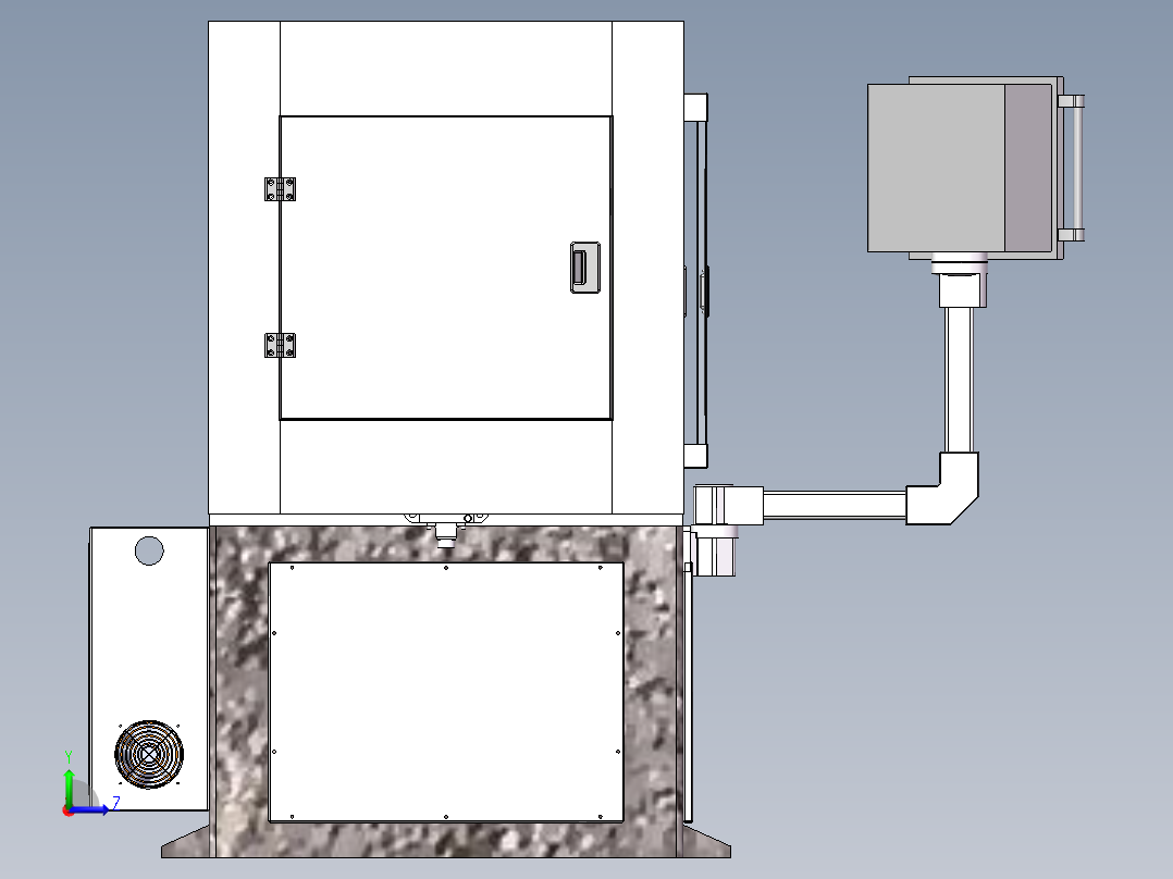 双工位深孔钻sw18可编辑左视图