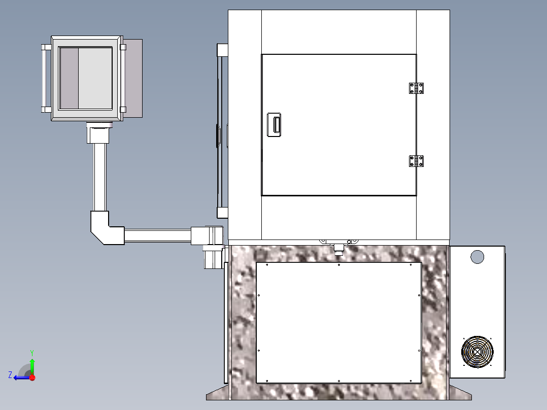 双工位深孔钻sw18可编辑右视图