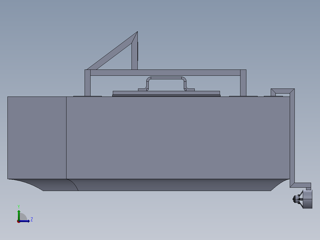 小型养殖监控作业无人船系统设计左视图