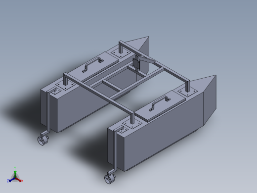 小型养殖监控作业无人船系统设计正等轴测缩略图