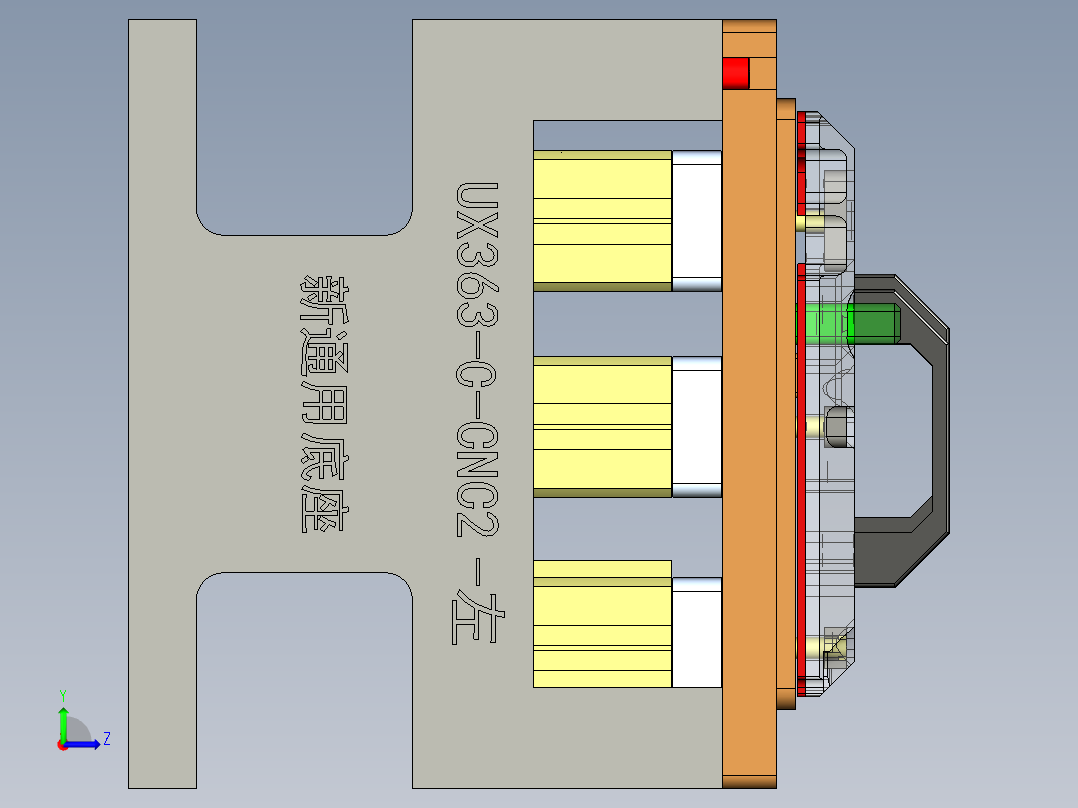 H1-C-笔记本CNC工装夹具三维模型CNC1铣外形-210425左视图