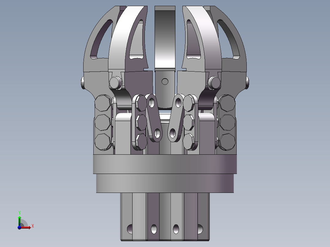五爪夹持机构_爱给网_aigei_com前视图