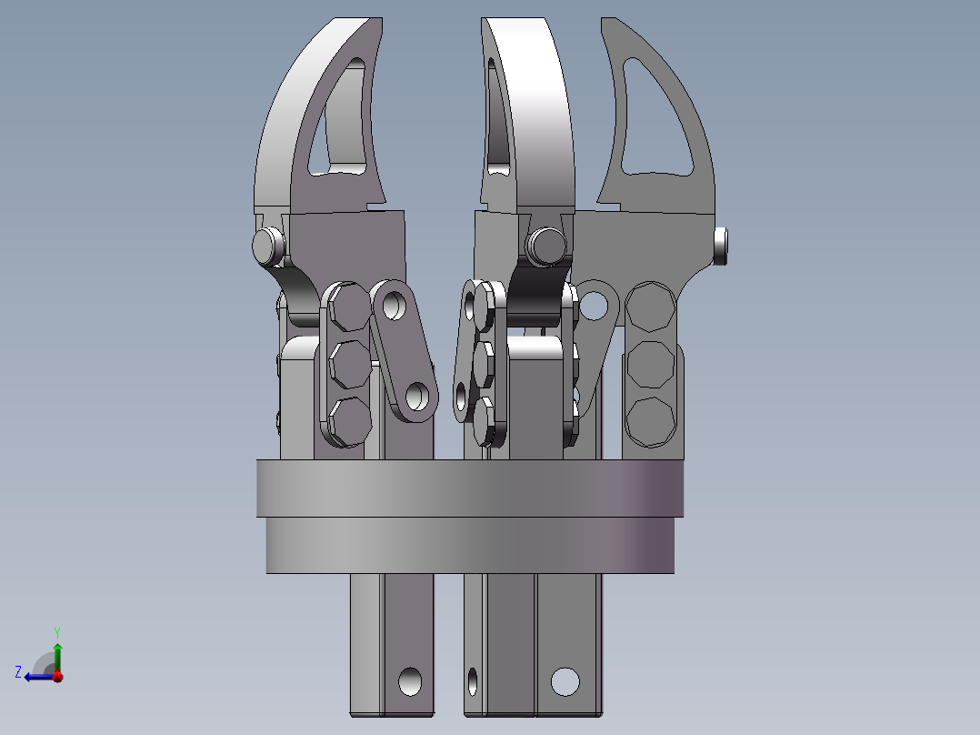 五爪夹持机构_爱给网_aigei_com右视图