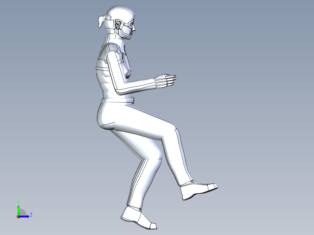 B2004785-女性 女人 人类 1.6米 人左视图