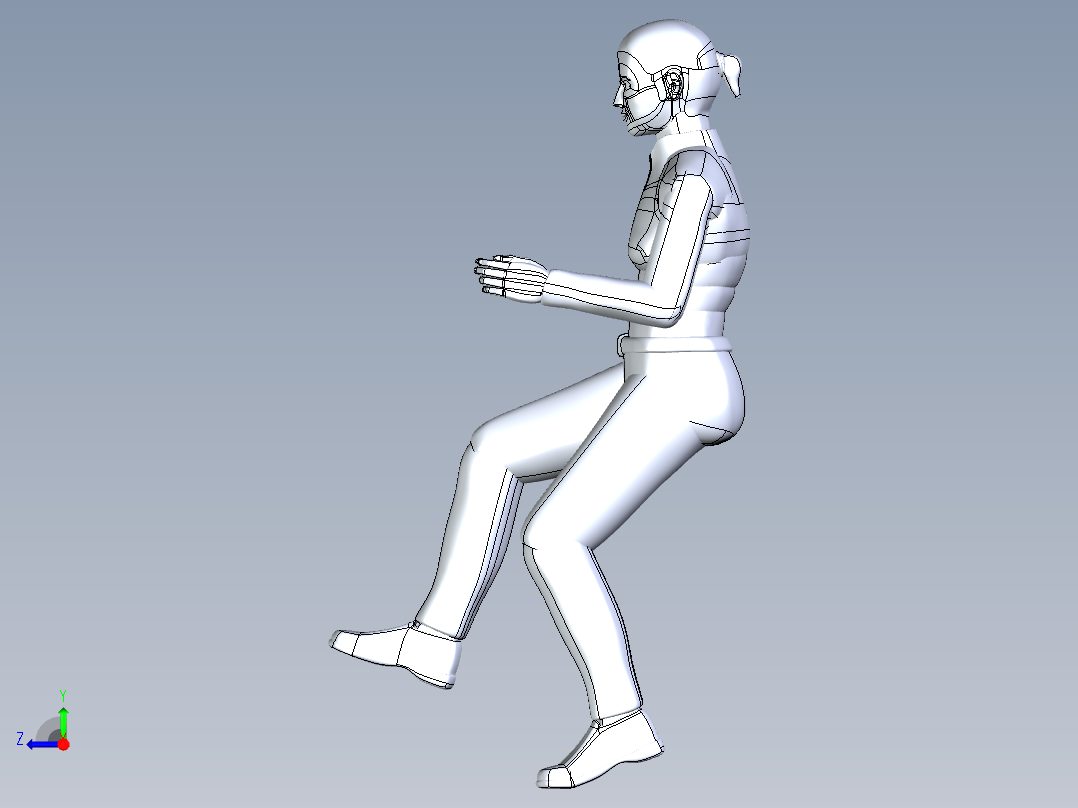 B2004785-女性 女人 人类 1.6米 人右视图