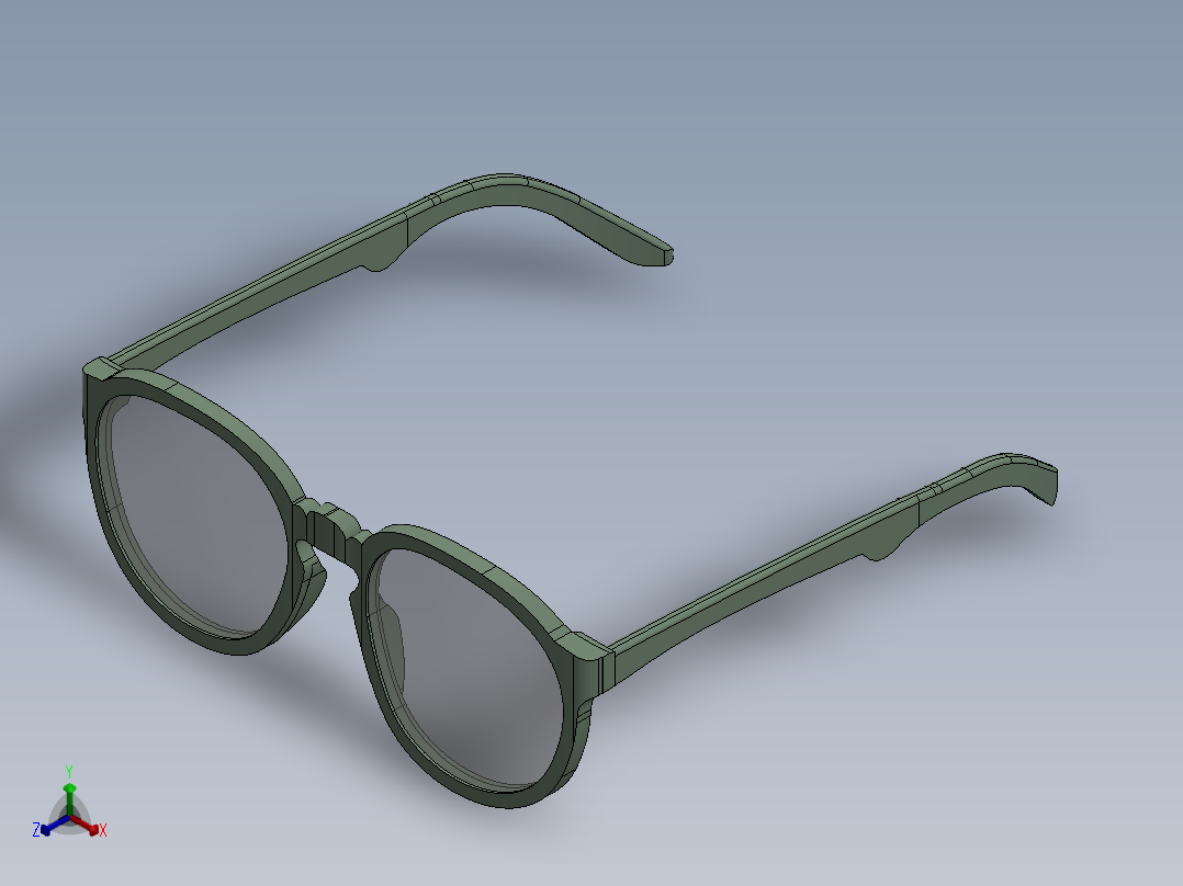 眼镜、墨镜(2)正等轴测图