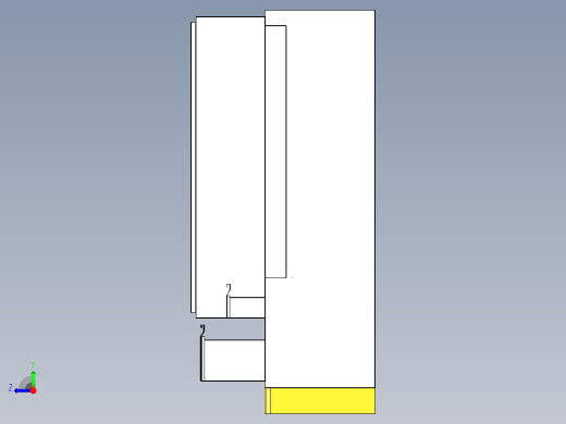 B2004282-薄板金属三门衣柜右视缩略图