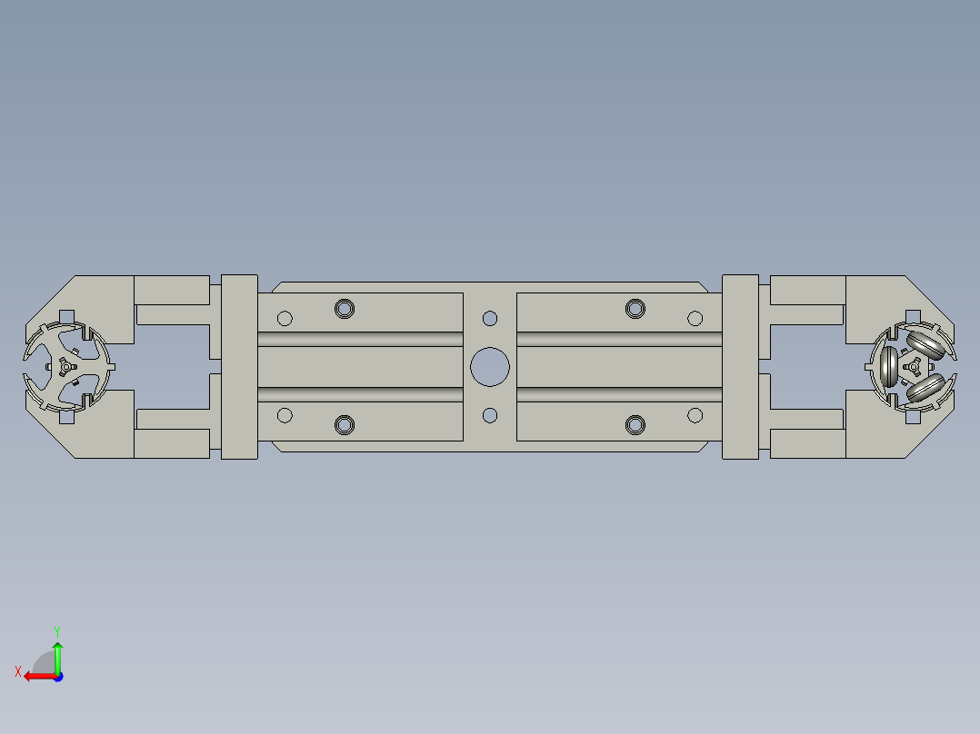 气缸手指夹爪安装板组件-1-2后视图