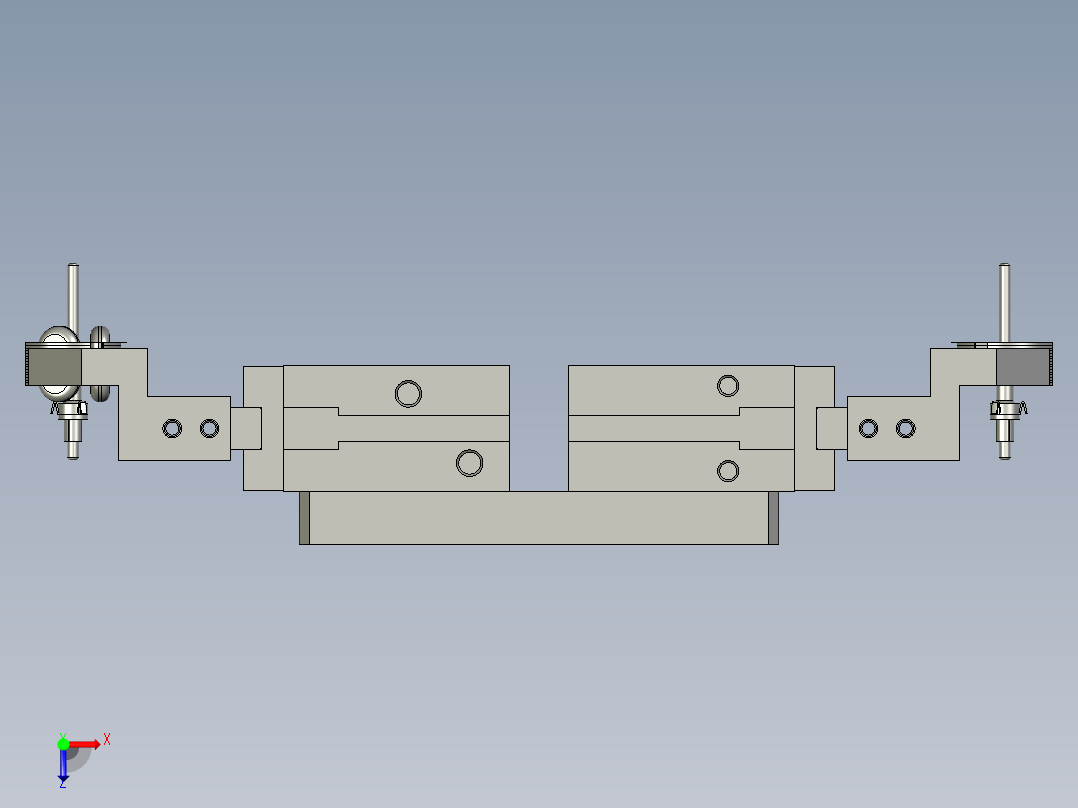 气缸手指夹爪安装板组件-1-2俯视图