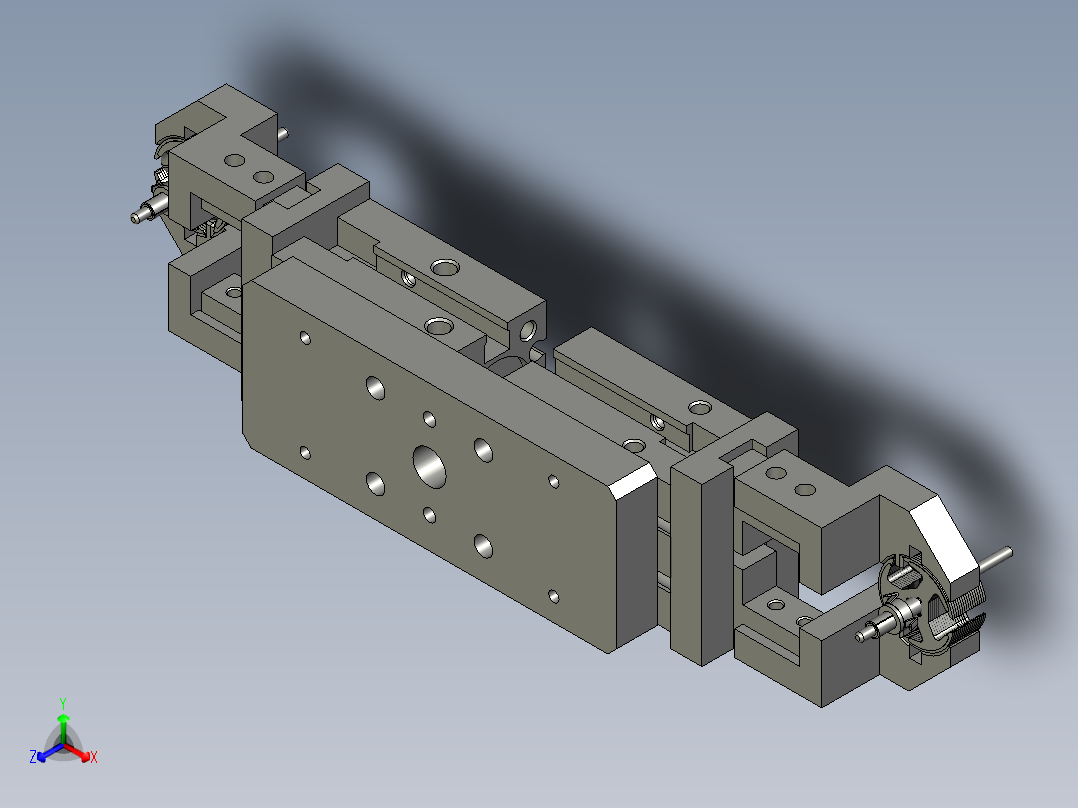 气缸手指夹爪安装板组件-1-2正等轴测图