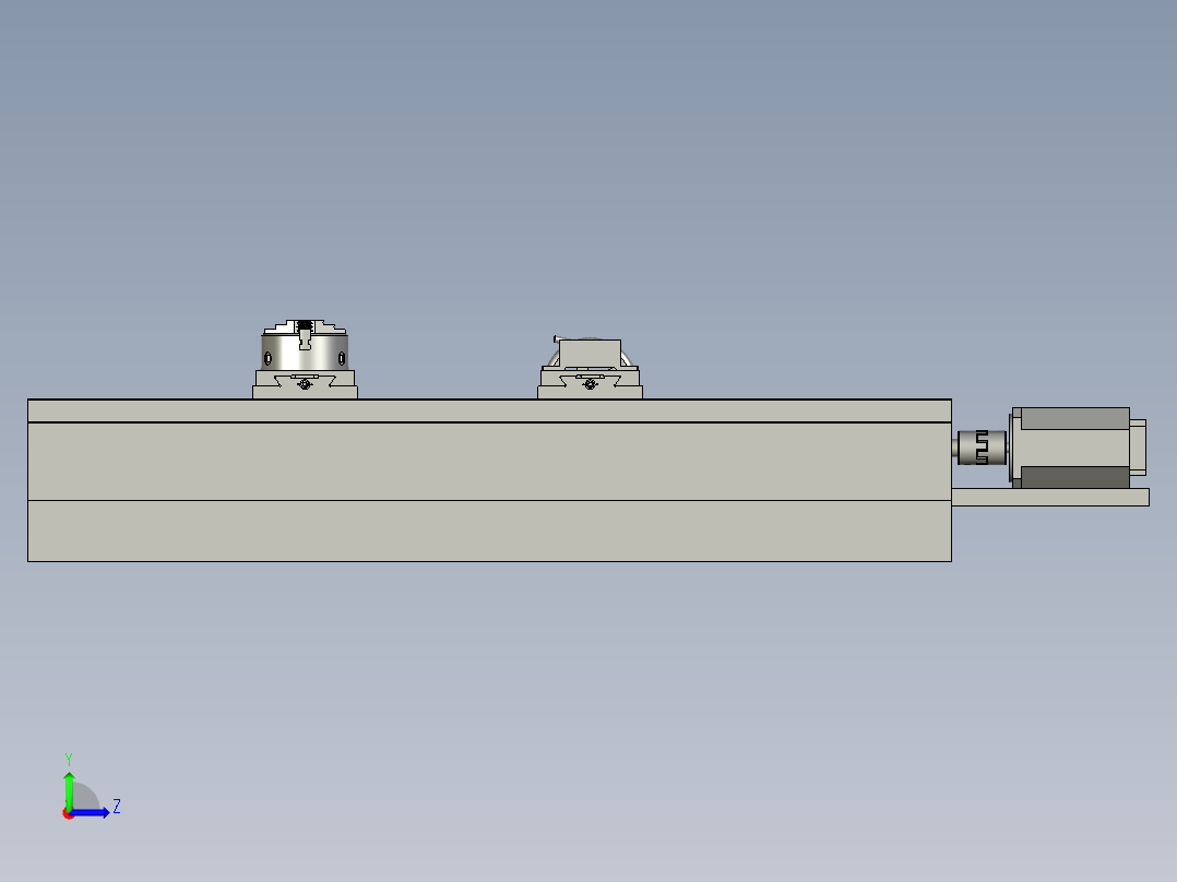 可调整铣床加工平台左视图