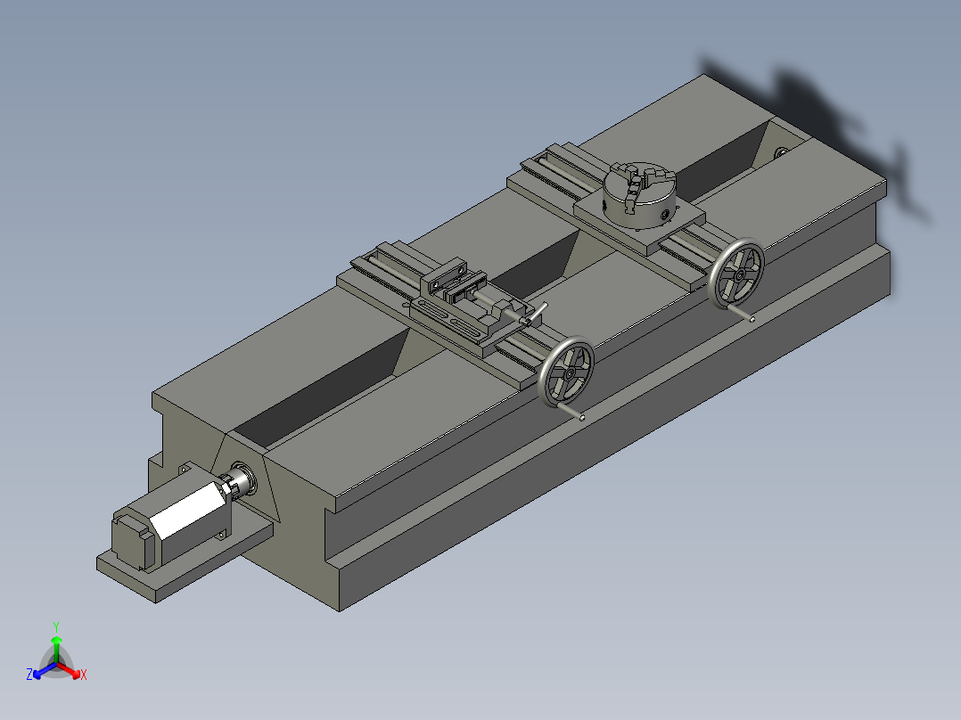 可调整铣床加工平台正等轴测图