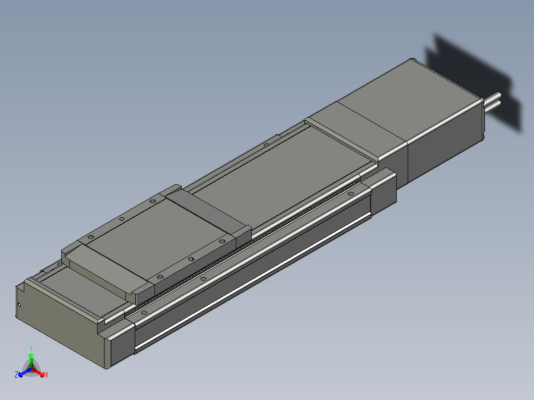 LEJS40S2A-200-RAA2H电动滑台正等轴测图