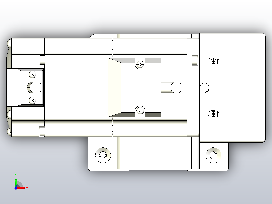 皮带直线轴半封闭可选导轨TPA-HNB-85S-90-L800-MR-C-P20-N3前视图
