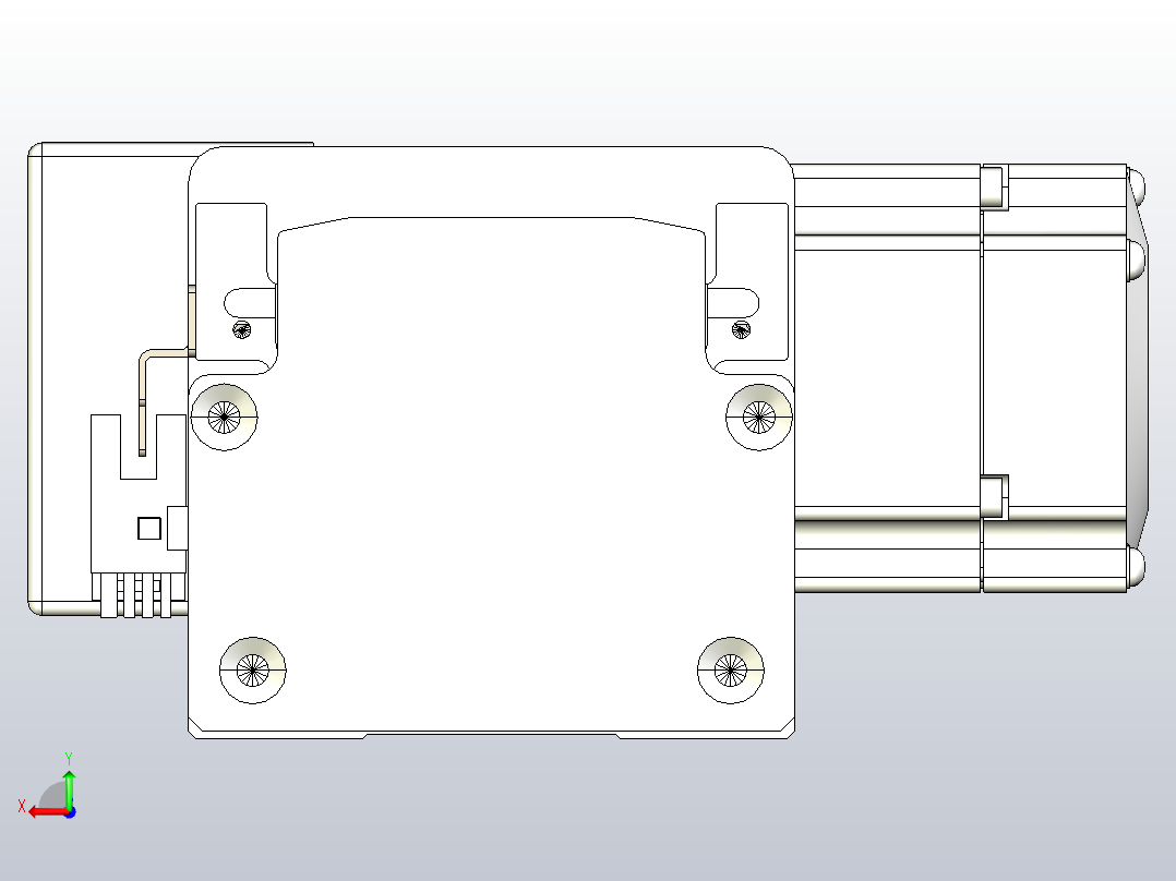 皮带直线轴半封闭可选导轨TPA-HNB-85S-90-L800-MR-C-P20-N3后视图