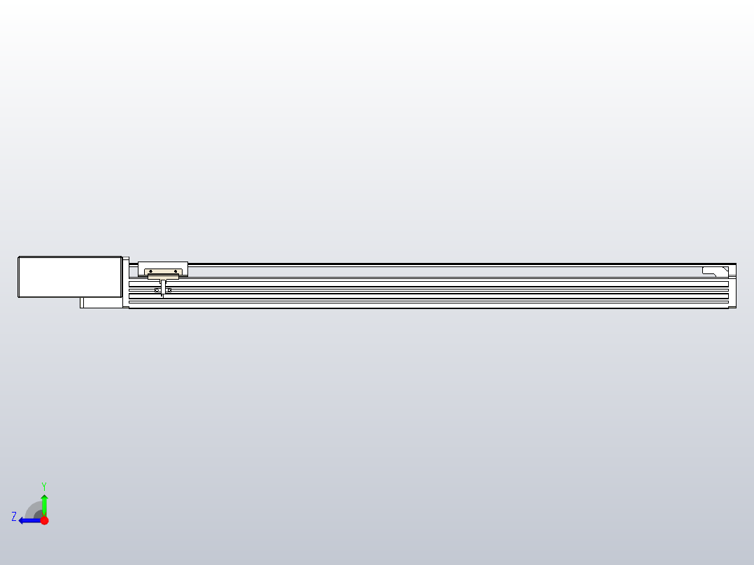 皮带直线轴半封闭可选导轨TPA-HNB-85S-90-L800-MR-C-P20-N3右视图