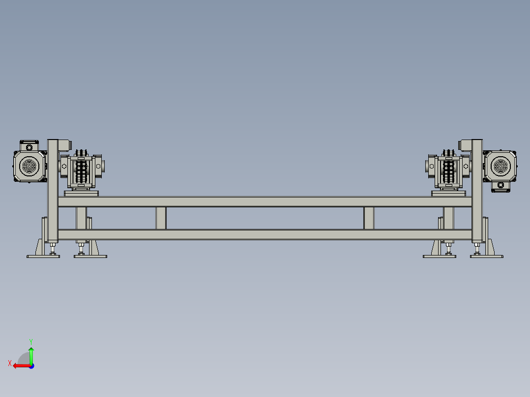 矿用半封闭式链条输送装置后视图