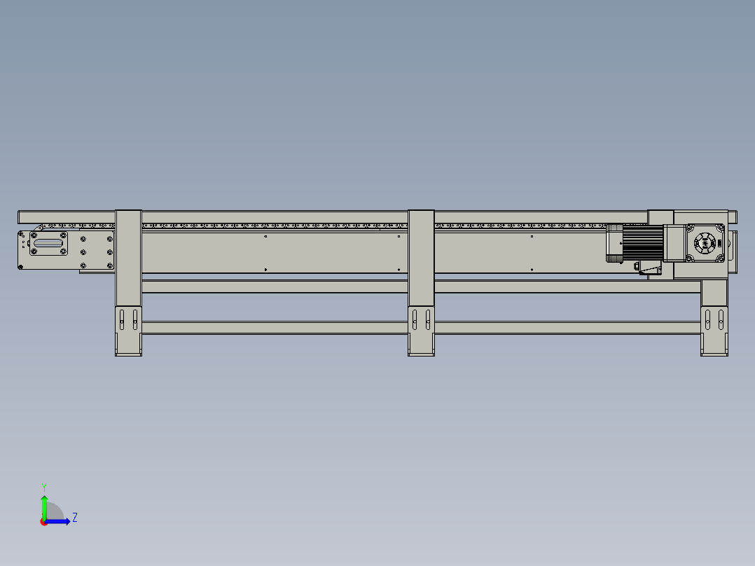 矿用半封闭式链条输送装置左视图