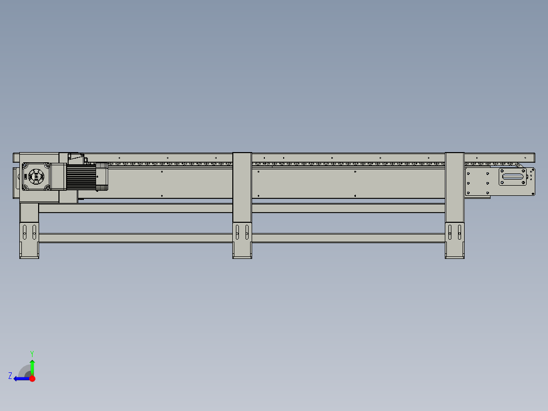 矿用半封闭式链条输送装置右视图