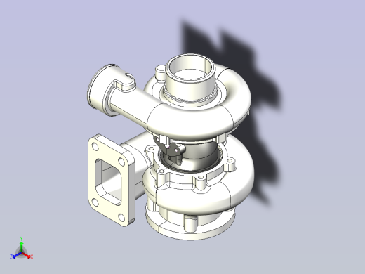 汪克尔转子发动机3D图纸三维模型