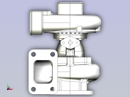 汪克尔转子发动机3D图纸三维模型前视缩略图