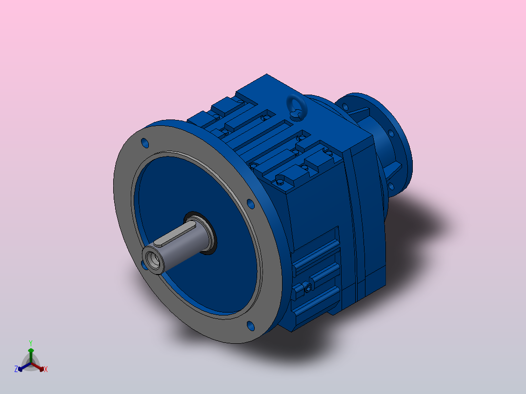 RF77ZP斜齿轮减速机RF77-10.88-M1-P63-Φ300主视图