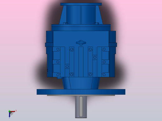 RF77ZP斜齿轮减速机RF77-10.88-M1-P63-Φ300俯视缩略图