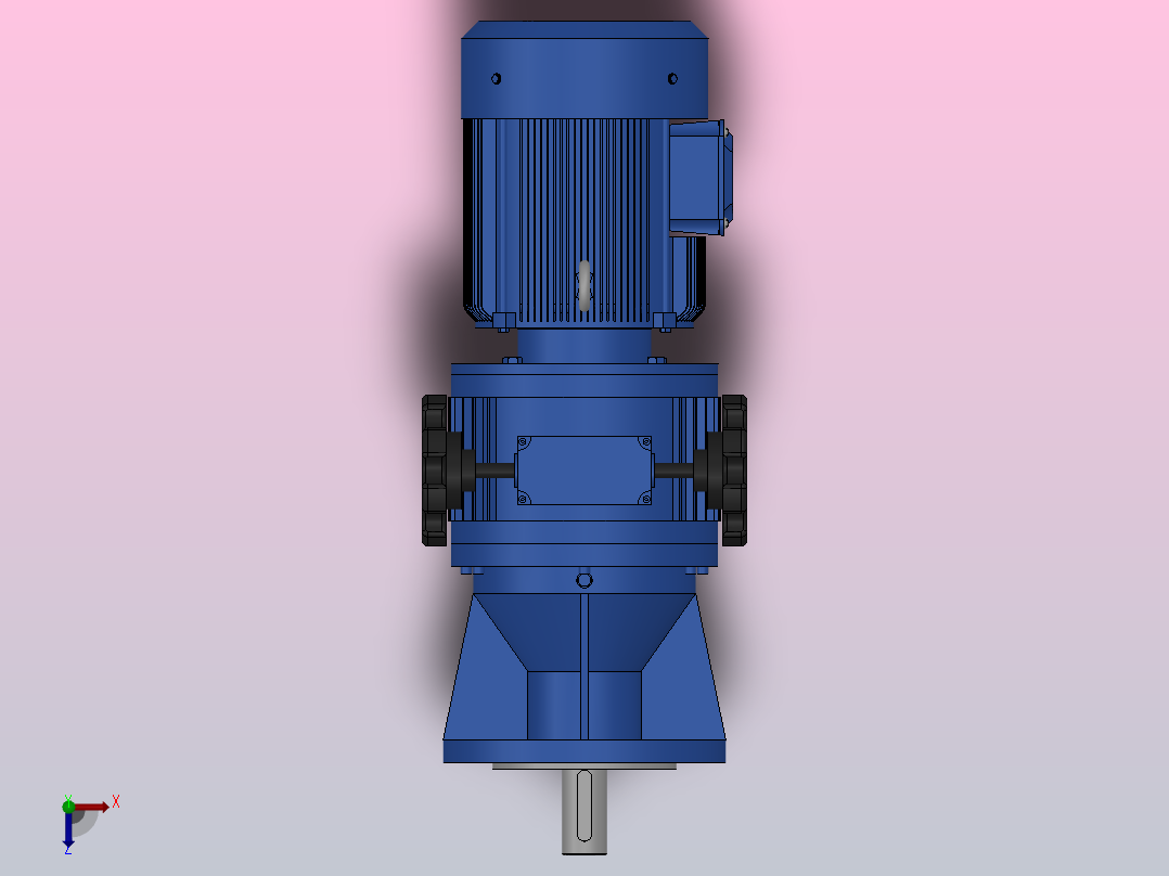 MB-2C单级立式齿轮减速机(寅通)[MBL07-Y0.55-8-2C]俯视图