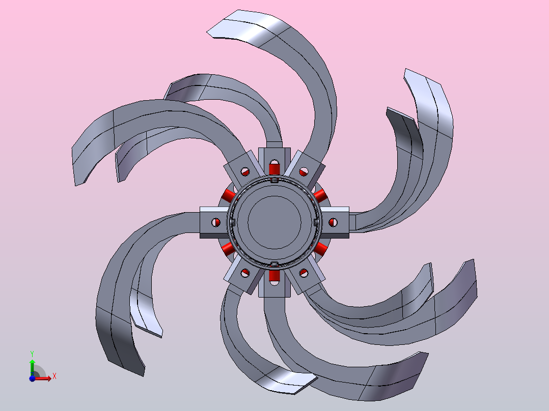 旋耕式消毒机solidworks-3D模型前视图