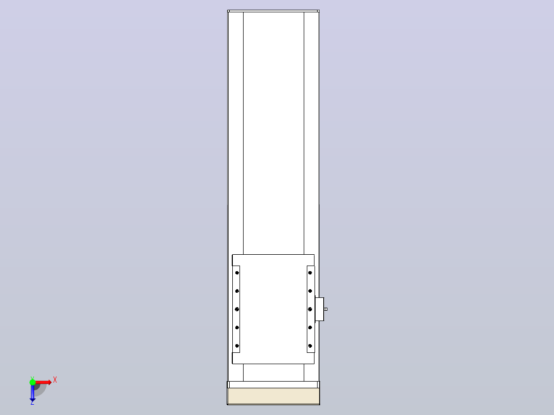 滚珠丝杠直线轴带导轨全封闭TPA-HCR-202D-2510C-L500-MP-Y-P75-N3俯视图
