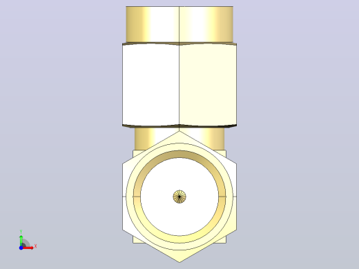 SMA公头至SMA公头90度连接器前视缩略图