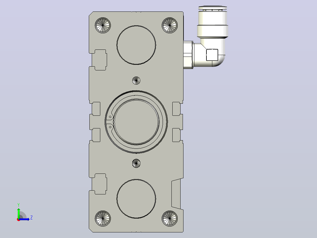 带集成导轨的气压缸Camozzi-QCT2A032A25左视图
