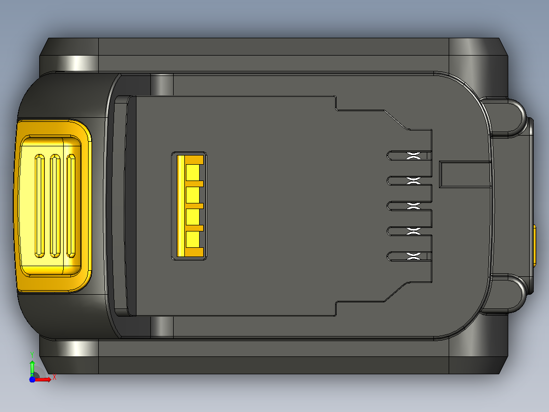 DeWalt 1.5AH 20V最大锂离子电池前视图