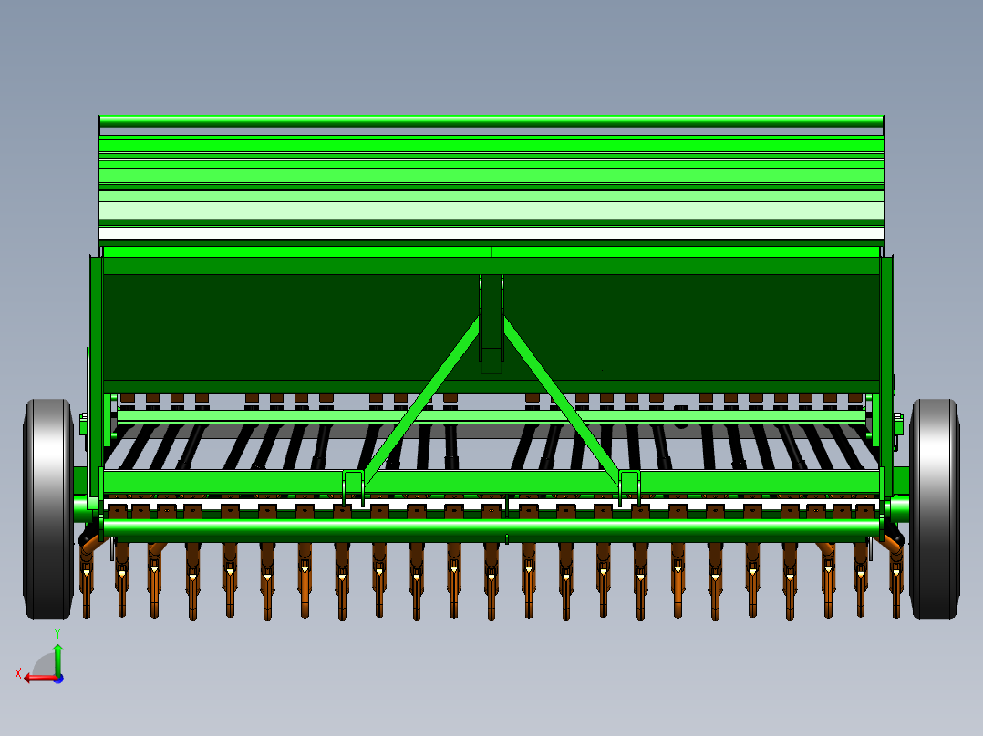 多功能一体化播种机后视图