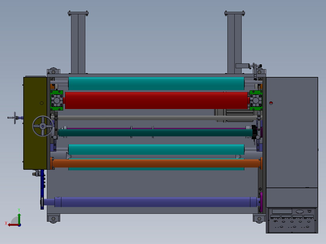WF1300分条机俯视图