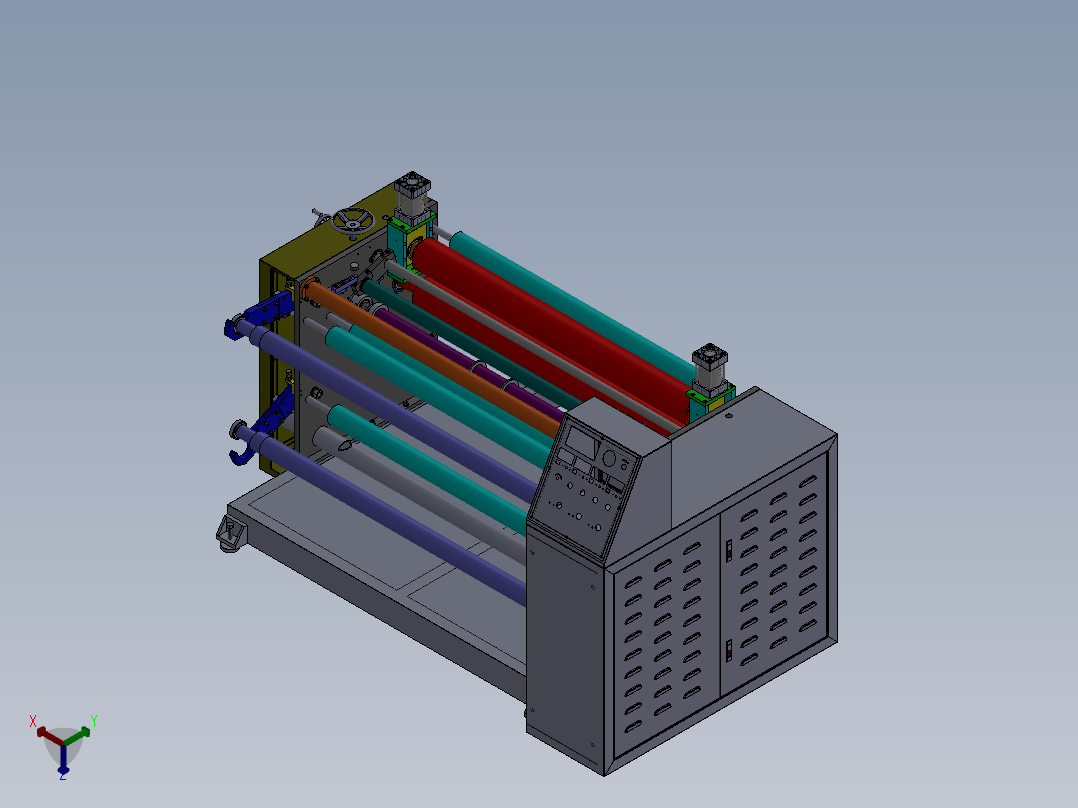 WF1300分条机正等轴测图