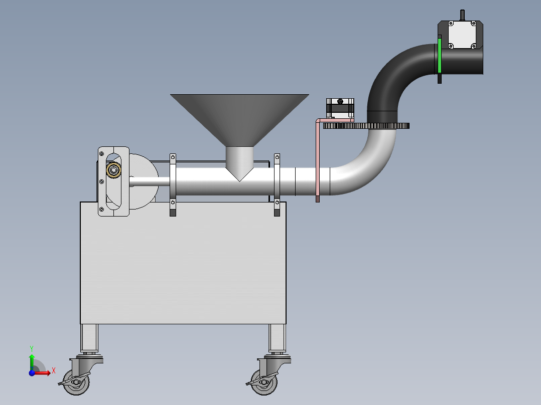 网球发球机设计前视图