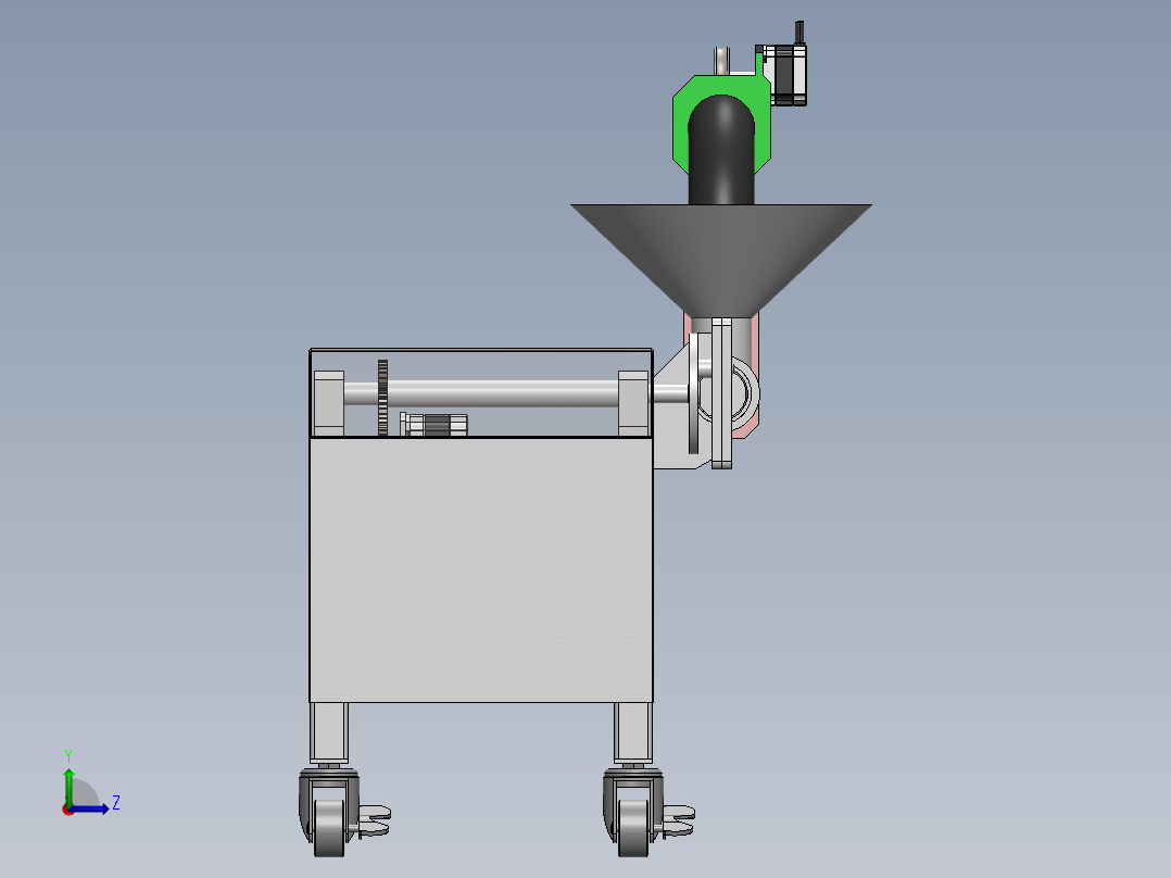 网球发球机设计左视图