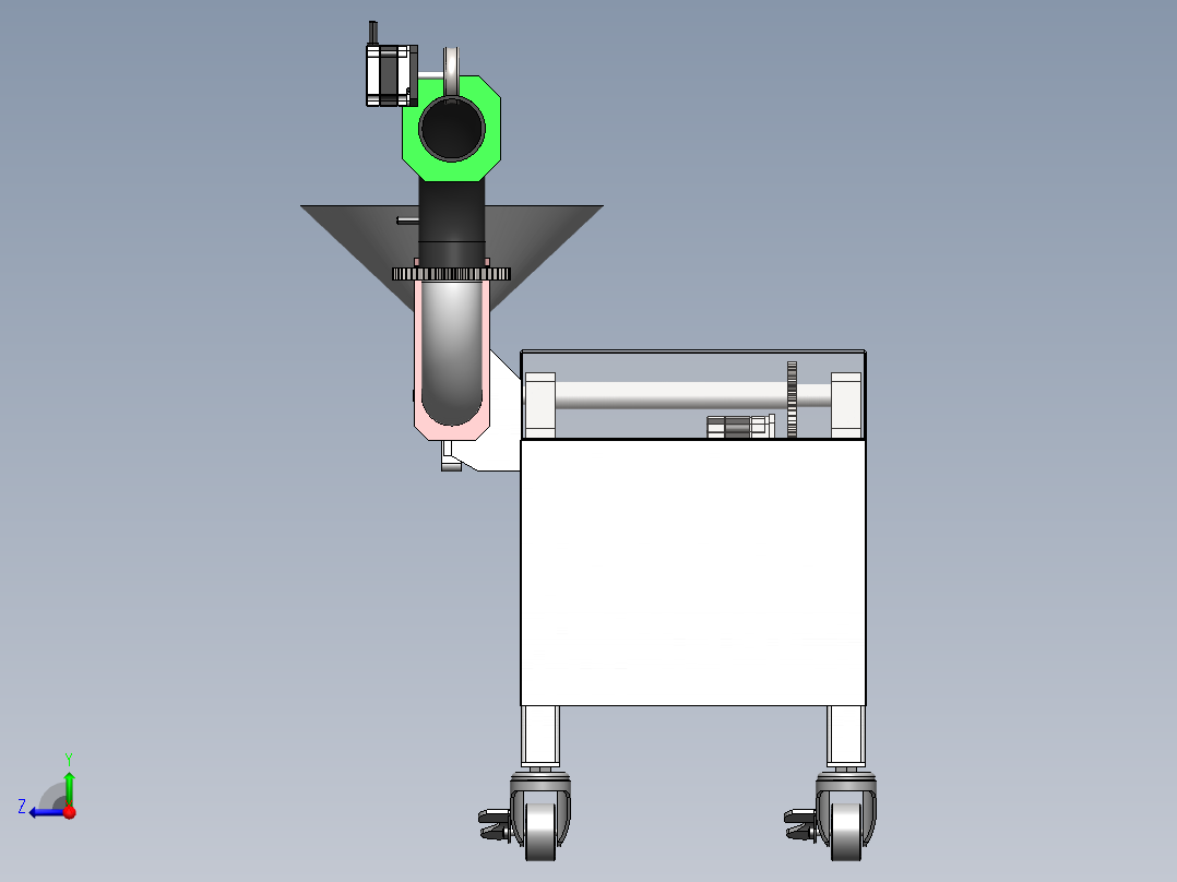 网球发球机设计右视图