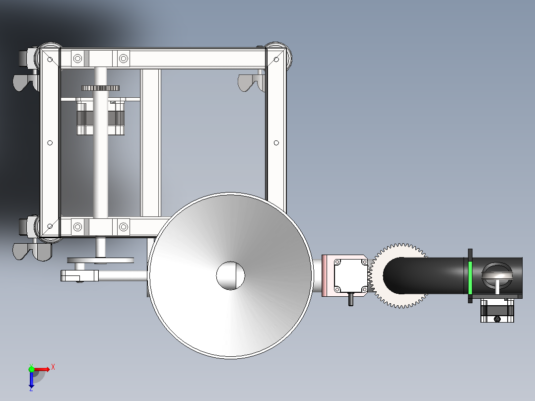 网球发球机设计俯视图