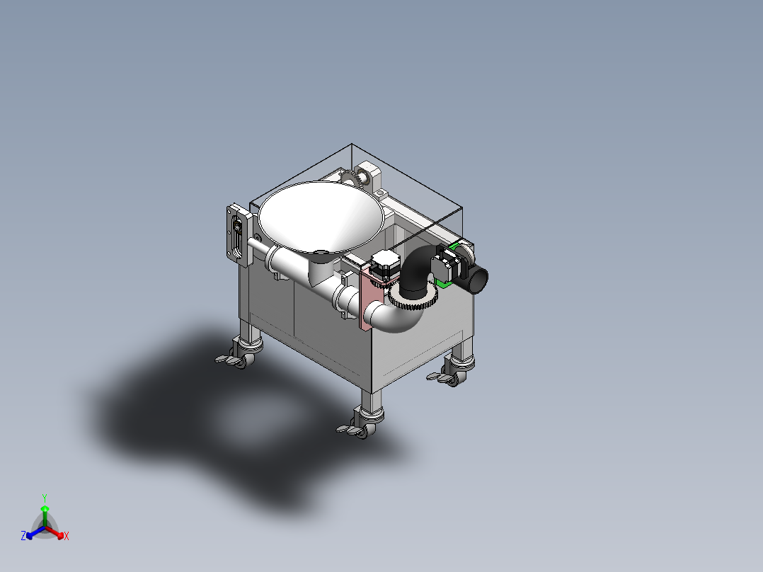 网球发球机设计正等轴测图