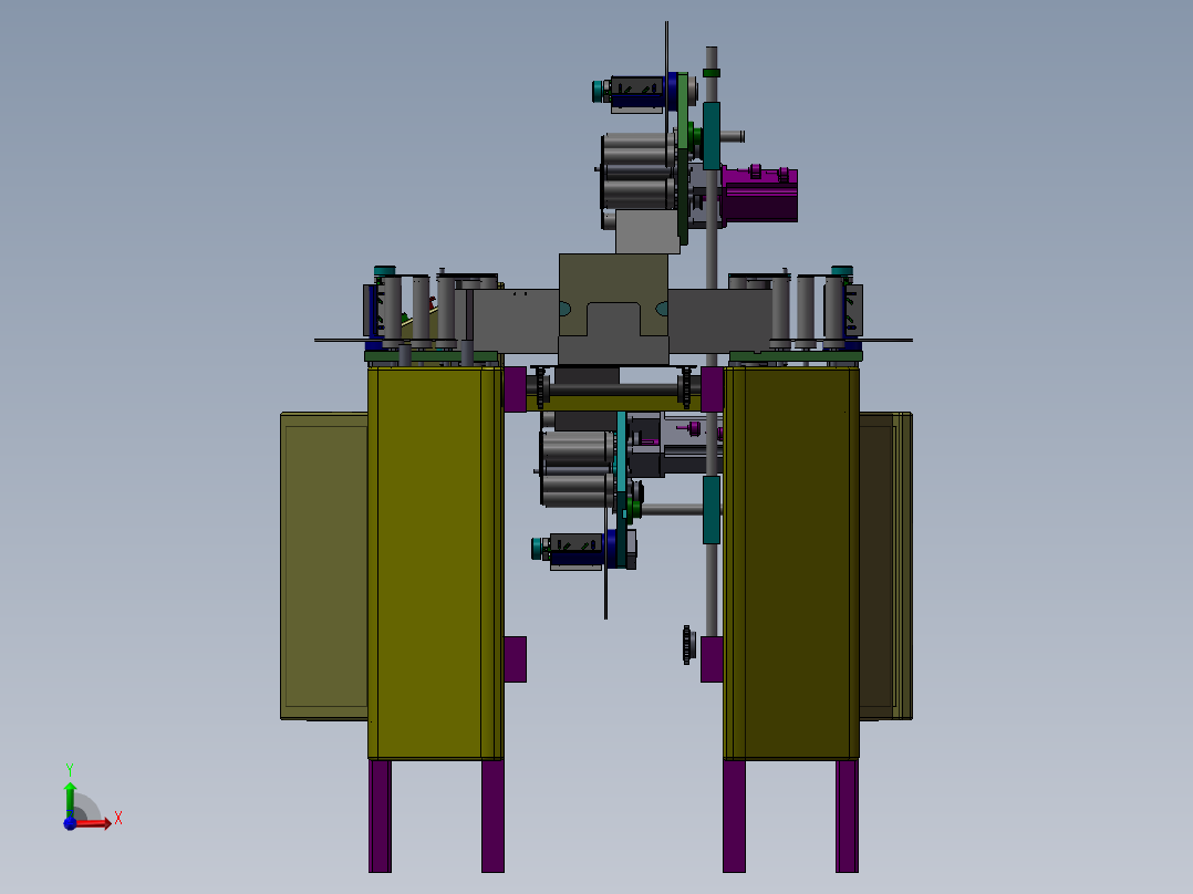 包装盒贴标机（国产）前视图