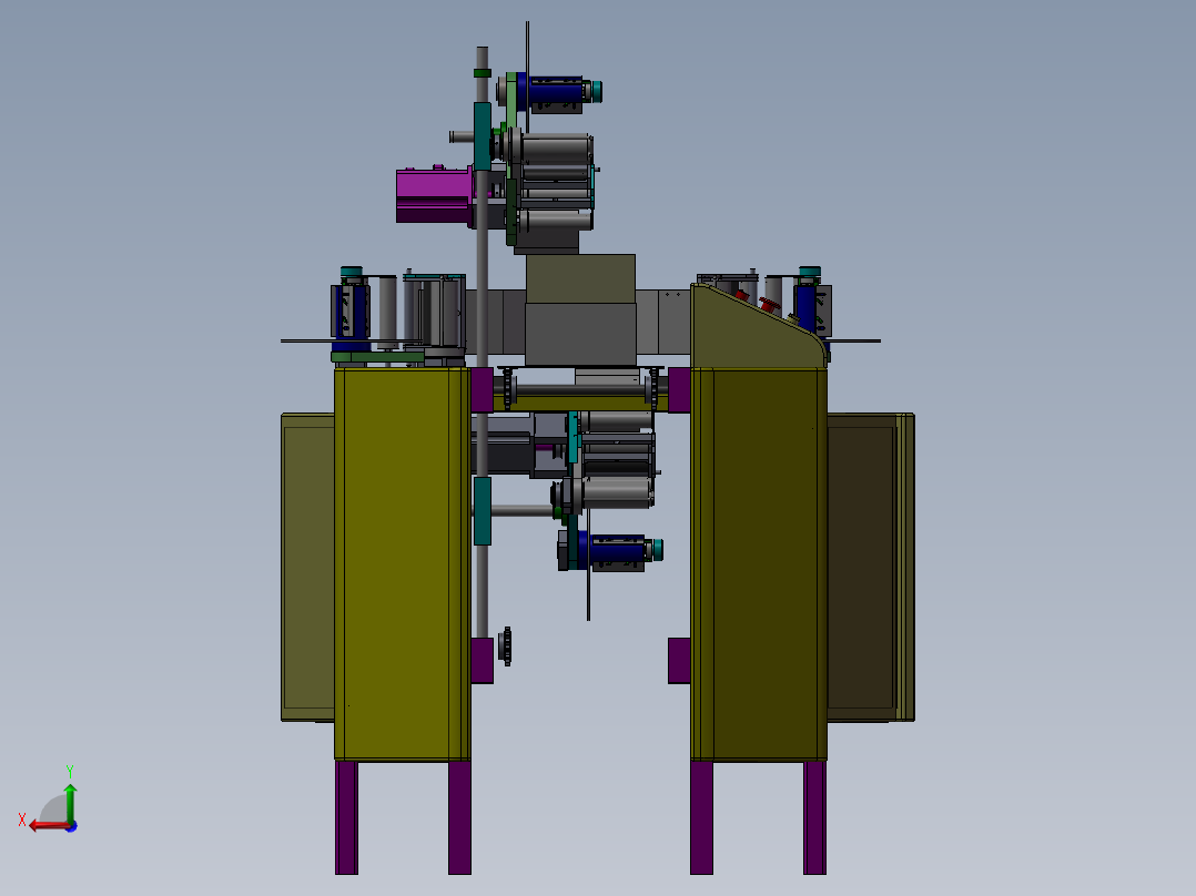 包装盒贴标机（国产）后视图