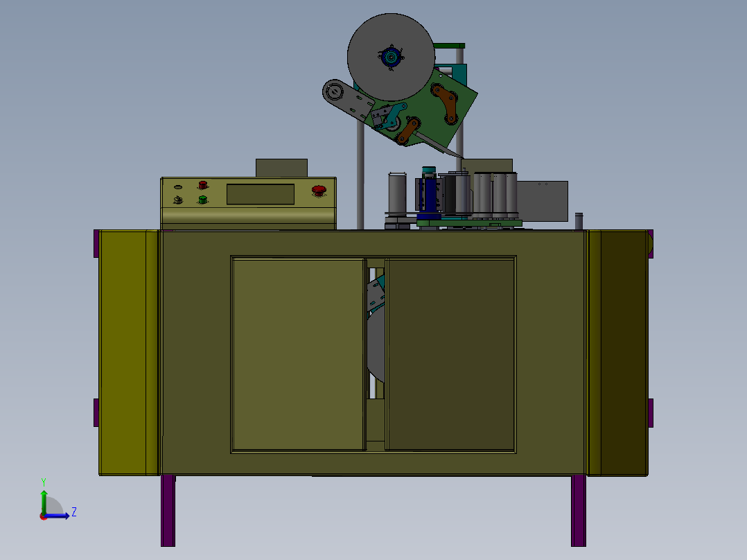 包装盒贴标机（国产）左视图
