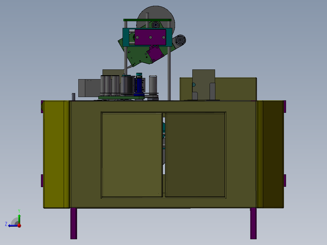 包装盒贴标机（国产）右视图